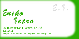 eniko vetro business card